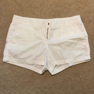 White J. Crew chino shorts